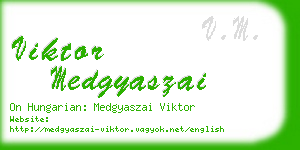 viktor medgyaszai business card